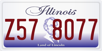 IL license plate Z578077