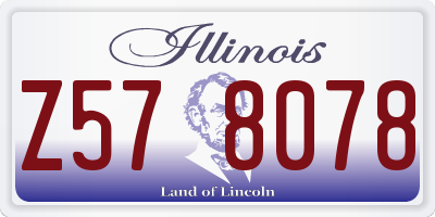 IL license plate Z578078