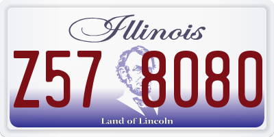 IL license plate Z578080
