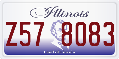 IL license plate Z578083