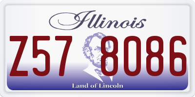 IL license plate Z578086