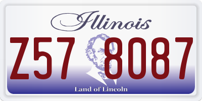 IL license plate Z578087