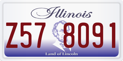 IL license plate Z578091