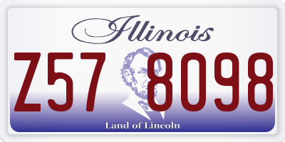 IL license plate Z578098