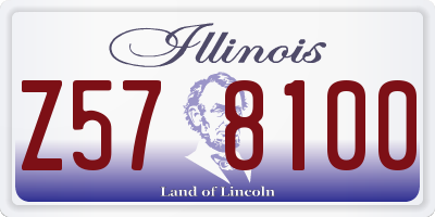 IL license plate Z578100
