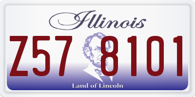 IL license plate Z578101