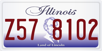 IL license plate Z578102
