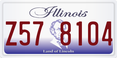 IL license plate Z578104