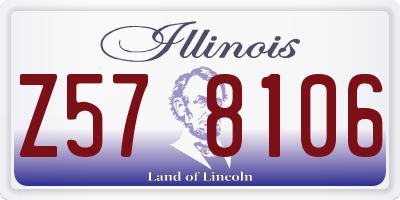 IL license plate Z578106