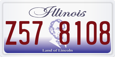IL license plate Z578108