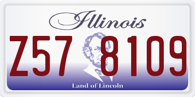 IL license plate Z578109