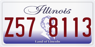 IL license plate Z578113