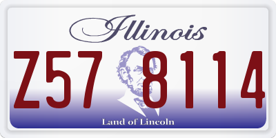 IL license plate Z578114