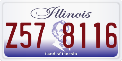 IL license plate Z578116