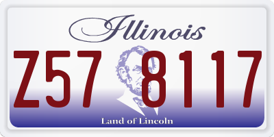 IL license plate Z578117