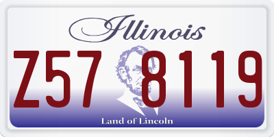 IL license plate Z578119