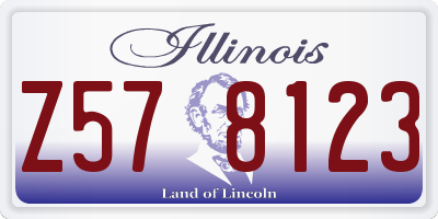 IL license plate Z578123
