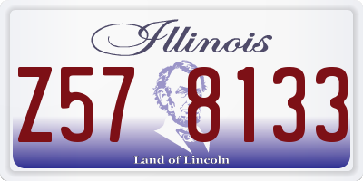 IL license plate Z578133