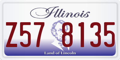 IL license plate Z578135
