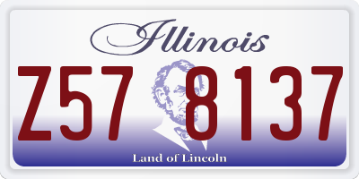 IL license plate Z578137