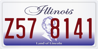 IL license plate Z578141
