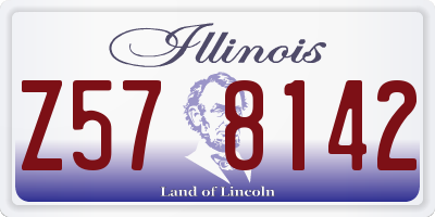 IL license plate Z578142