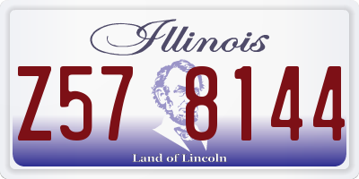 IL license plate Z578144