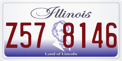 IL license plate Z578146