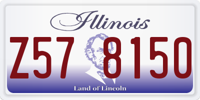 IL license plate Z578150