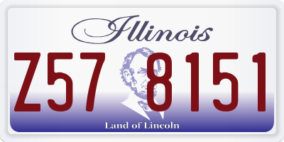 IL license plate Z578151