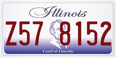 IL license plate Z578152