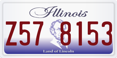 IL license plate Z578153