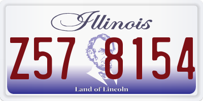 IL license plate Z578154