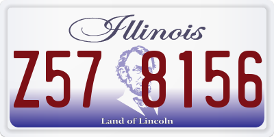 IL license plate Z578156