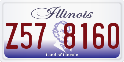 IL license plate Z578160