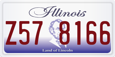 IL license plate Z578166