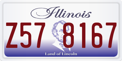 IL license plate Z578167