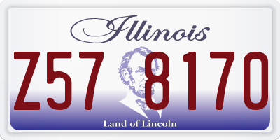 IL license plate Z578170