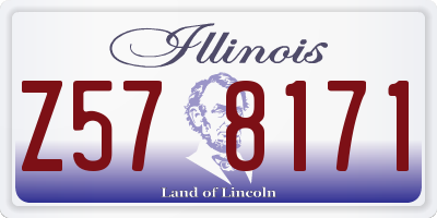 IL license plate Z578171
