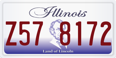 IL license plate Z578172