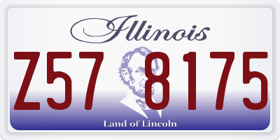 IL license plate Z578175