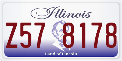 IL license plate Z578178