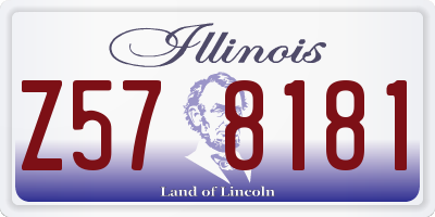 IL license plate Z578181
