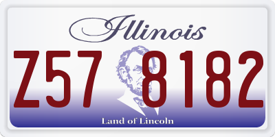 IL license plate Z578182