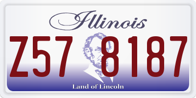 IL license plate Z578187