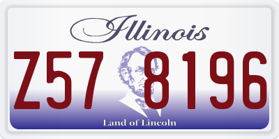 IL license plate Z578196