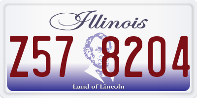 IL license plate Z578204