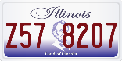 IL license plate Z578207