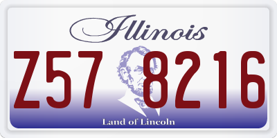 IL license plate Z578216