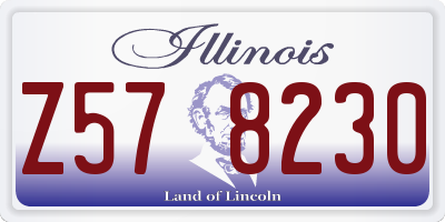 IL license plate Z578230